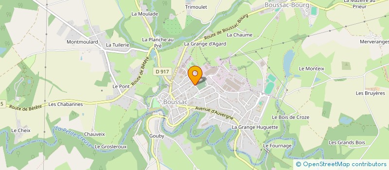 localisation de l'entreprise MAILING CONSEILS HELPING à BOUSSAC