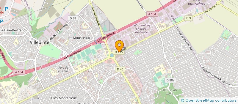 localisation de l'entreprise MAILLAC  VILLEPINTE
