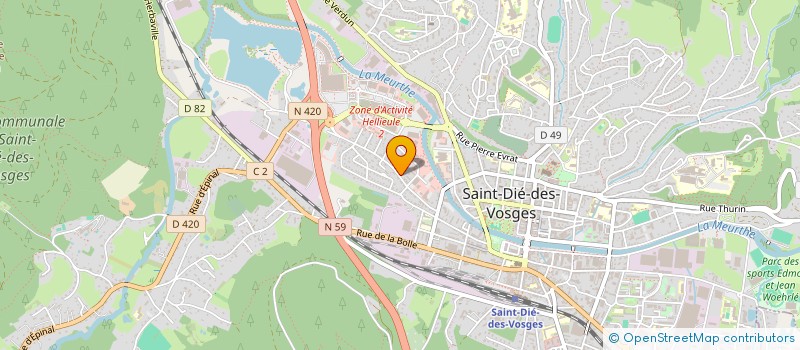 localisation de l'entreprise MAILLARD ET CHRISTOPHE à SAINT-DIE-DES-VOSGES