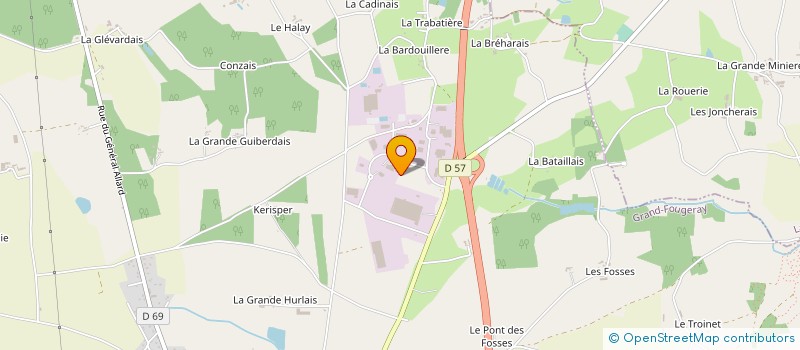 localisation de l'entreprise MAILLARD - LA BAINAISE à GRAND-FOUGERAY