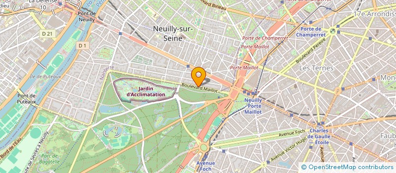 localisation de l'entreprise MAILLOT 40 à NEUILLY-SUR-SEINE