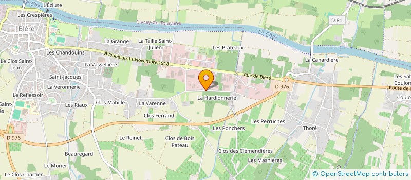 localisation de l'entreprise MAIN OUVERTE  BLERE