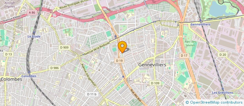 localisation de l'entreprise MAIN TENDUE POUR VOS DROITS à GENNEVILLIERS