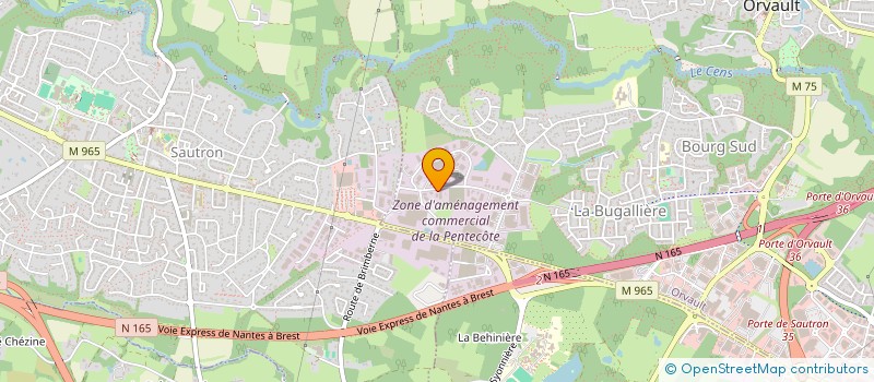 localisation de l'entreprise MAINDRON TRAITEMENTS à ORVAULT