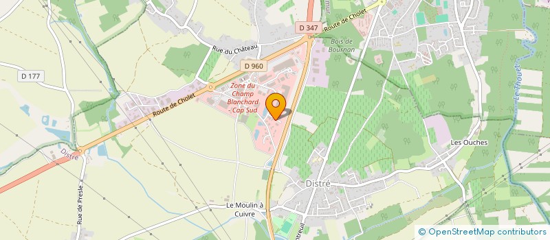 localisation de l'entreprise MAINE ET LOIRE PEINTURES à DISTRE