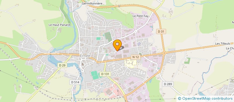 localisation de l'entreprise MAINE SHOES à ERNEE