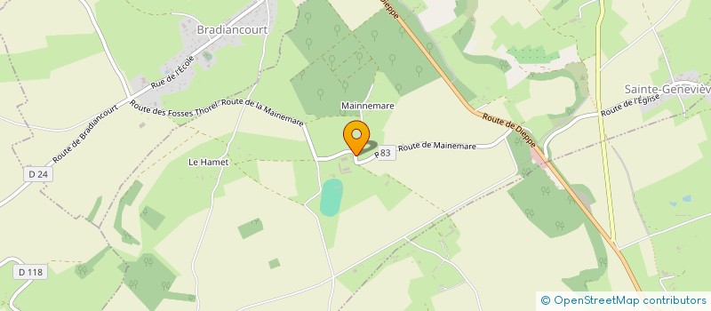 localisation de l'entreprise MAINEMARE EQUIPEMENT  SAINTE-GENEVIEVE