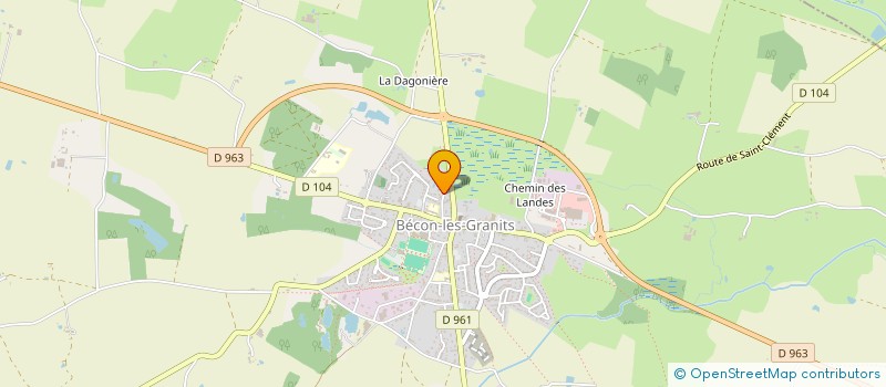 localisation de l'entreprise MAINGAUTIER à BECON-LES-GRANITS