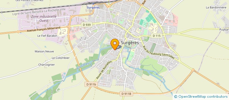 localisation de l'entreprise MAINGOT COURTAGE  SURGERES