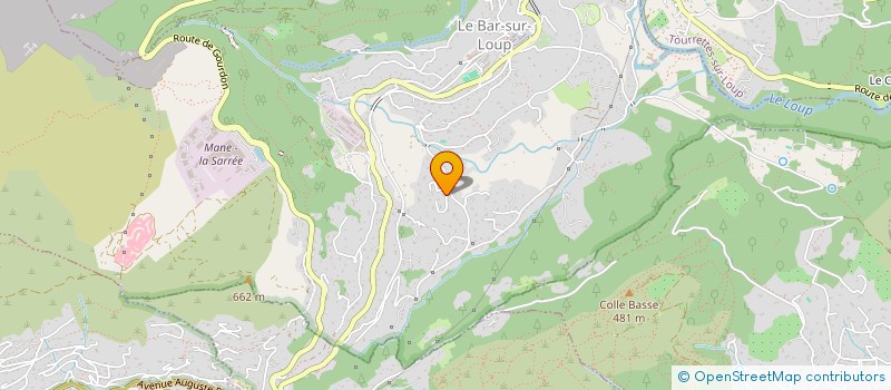 localisation de l'entreprise MAINT'ELEC à LE BAR-SUR-LOUP