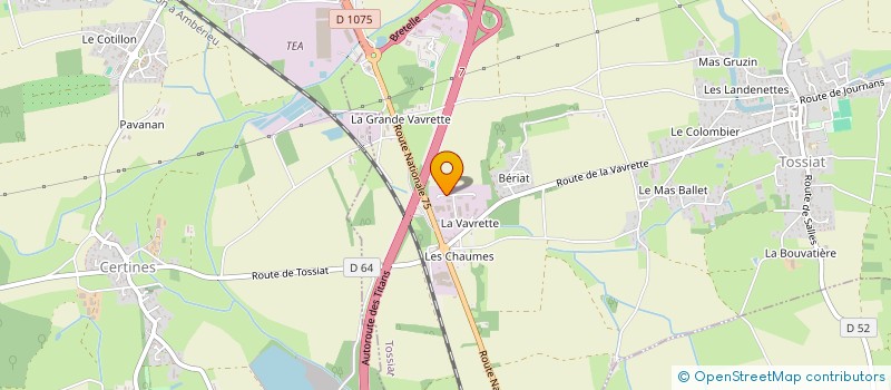 localisation de l'entreprise MAINTENANCE BUREAUTIQUE ET INFORMATIQUE à TOSSIAT