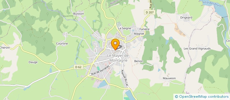 localisation de l'entreprise MAINTENANCE C H R à LE MAYET-DE-MONTAGNE