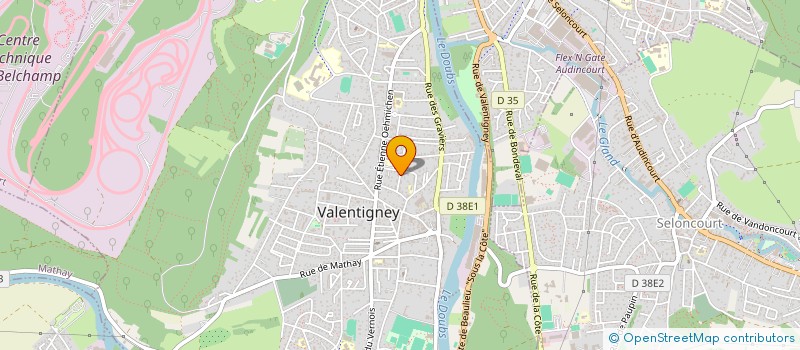 localisation de l'entreprise MAINTENANCE COM  VALENTIGNEY