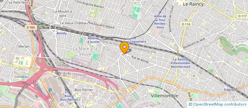 localisation de l'entreprise MAINTENANCE DIFFUSION REPROGRAPHIE à VILLEMOMBLE