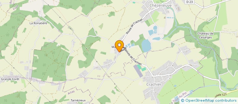 localisation de l'entreprise MAINTENANCE INDUSTRIELLE DAVID PORCHER  CHEZENEUVE