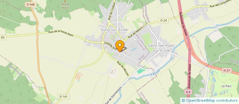 localisation de l'entreprise MAINTENANCE JEUX ET JARDINS M2J  SOISY-SUR-ECOLE