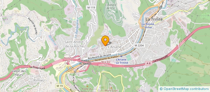 localisation de l'entreprise MAINTENANCE NETTOYAGE SERVICES à NICE