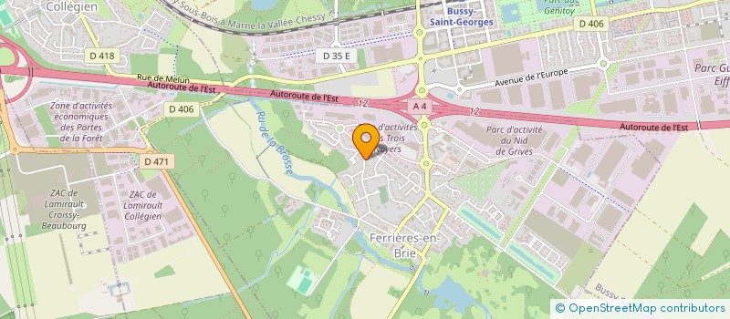 localisation de l'entreprise MAINTENANCE PNEUMATIQUE INDUSTRIELLE  FERRIERES-EN-BRIE