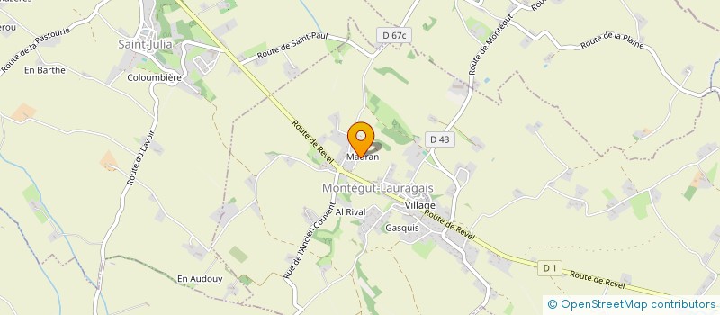 localisation de l'entreprise MAINTENANCE SCE INFORMAT LAURAGAIS  MONTEGUT-LAURAGAIS