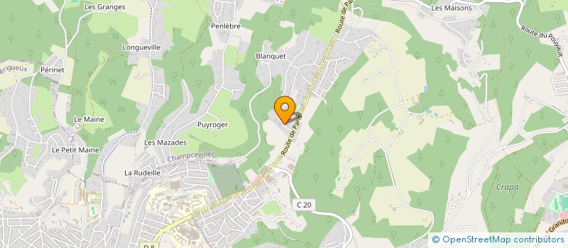 localisation de l'entreprise MAINTENANCE TOITURES 19 à BRIVE-LA-GAILLARDE