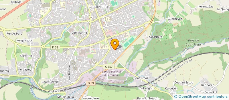 localisation de l'entreprise MAIRE à LANDIVISIAU