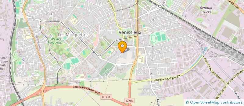 localisation de l'entreprise MAIS DES JEUNE ET DE CULTURE LE CADRAN  VENISSIEUX