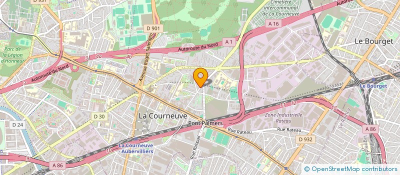 localisation de l'entreprise MAISON 214 à LA COURNEUVE