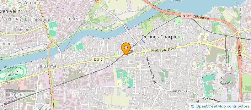 localisation de l'entreprise MAISON AHOUE SARL à DECINES-CHARPIEU