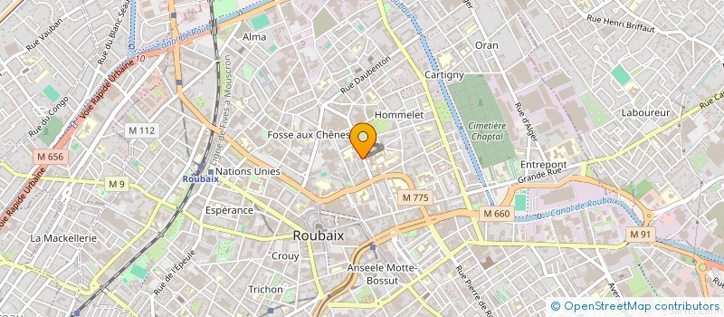 localisation de l'entreprise MAISON APROCOR  ROUBAIX