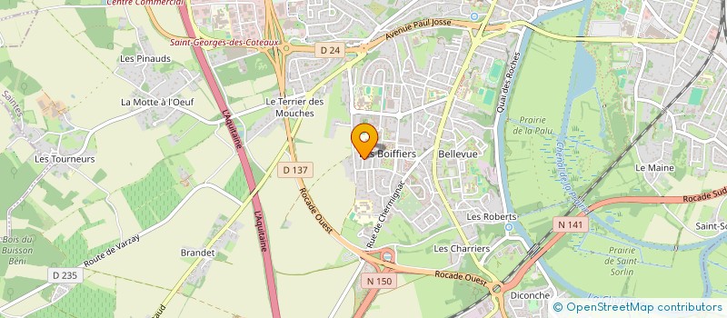 localisation de l'entreprise MAISON ASSISTANTES MATERNELLES : O COMME 3 POMMES à SAINTES
