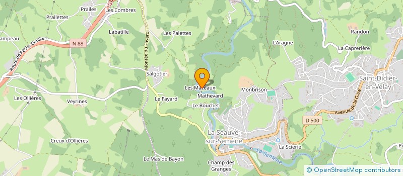 localisation de l'entreprise MAISON AUX CEDRES BLEUS  LA SEAUVE-SUR-SEMENE