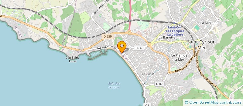 localisation de l'entreprise MAISON BAGELS TERRE ET MER à SAINT-CYR-SUR-MER