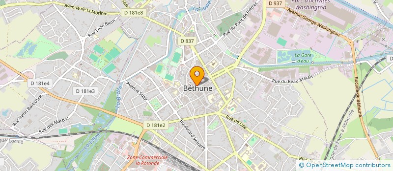 localisation de l'entreprise MAISON BAUDRY COTE RESTO  BETHUNE