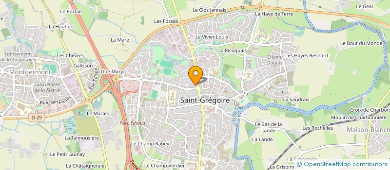 localisation de l'entreprise MAISON BLEUE  SAINT-GREGOIRE