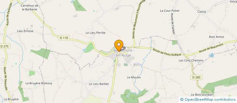 localisation de l'entreprise MAISON BLEUE  BEAUMONT-EN-AUGE