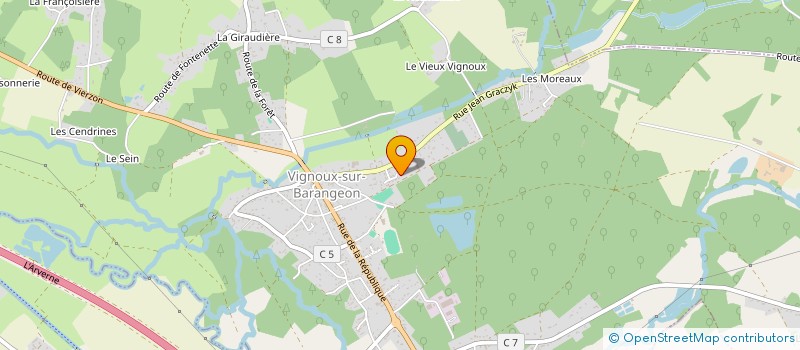 localisation de l'entreprise MAISON BODIN  VIGNOUX-SUR-BARANGEON