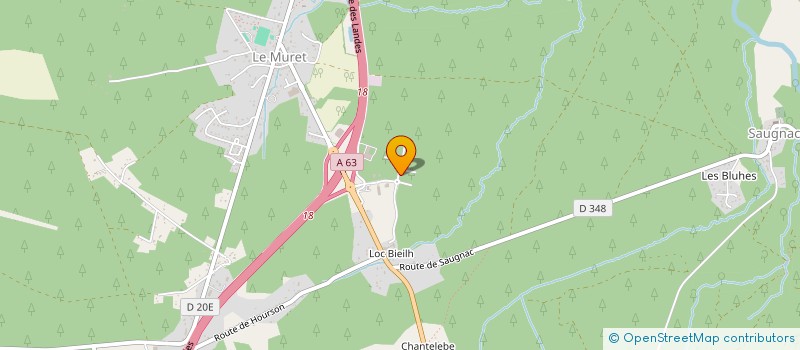 localisation de l'entreprise MAISON BOIS DU VAL DE L'EYRE  SAUGNAC-ET-MURET