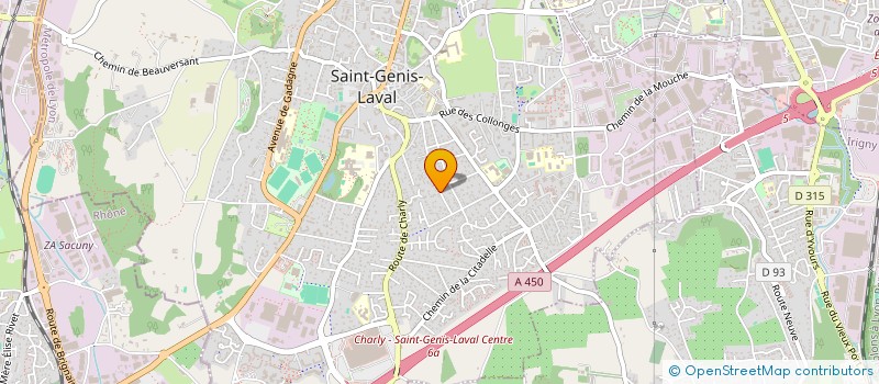 localisation de l'entreprise MAISON BOIS ET COUVERTURE RHONE ALPES à SAINT-GENIS-LAVAL