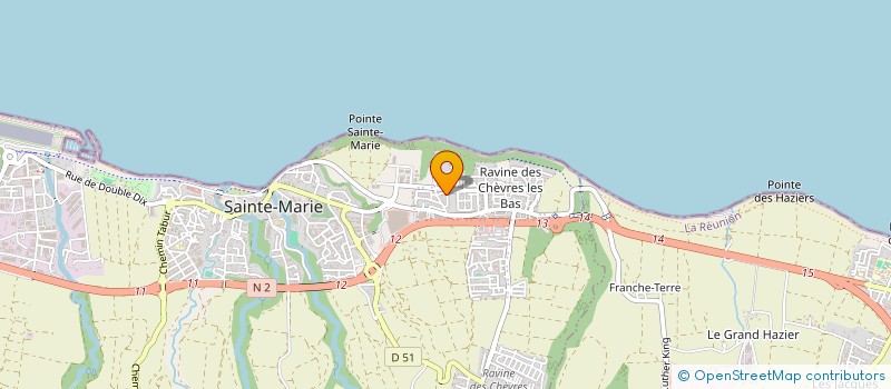 localisation de l'entreprise MAISON CASTEL 974  SAINTE-MARIE