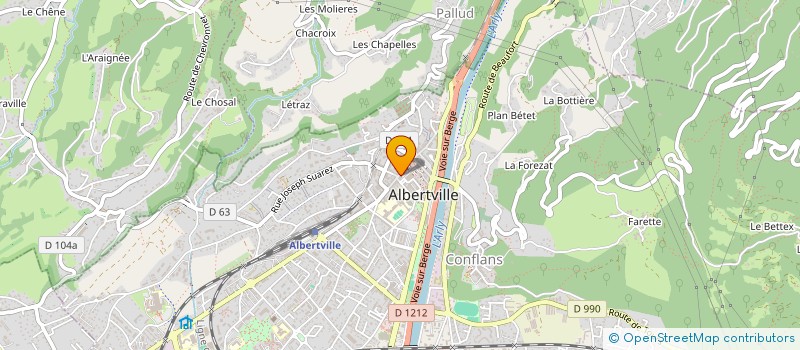 localisation de l'entreprise MAISON CASTELLETTAZ  ALBERTVILLE