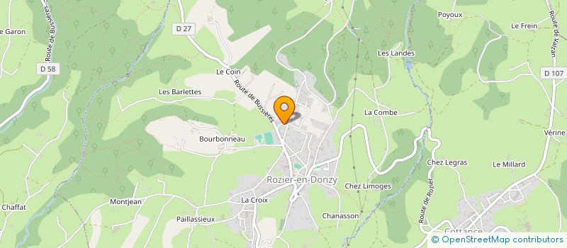 localisation de l'entreprise MAISON D'ACCUEIL ADMR LES PETITES BRUYERES à ROZIER-EN-DONZY