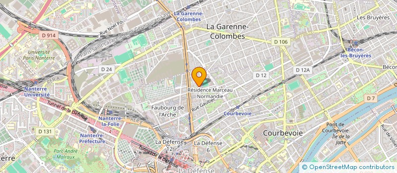 localisation de l'entreprise MAISON D'ACCUEIL D'ENFANT DE RUES à COURBEVOIE