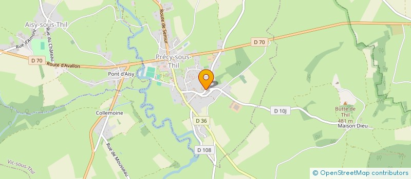 localisation de l'entreprise MAISON D ACCUEIL ET RETRAITE  PRECY-SOUS-THIL