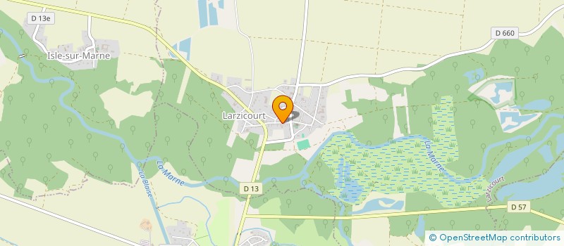 localisation de l'entreprise MAISON D'ASSISTANTE MATERNELLE LE JARDIN AUX LUTINS  LARZICOURT