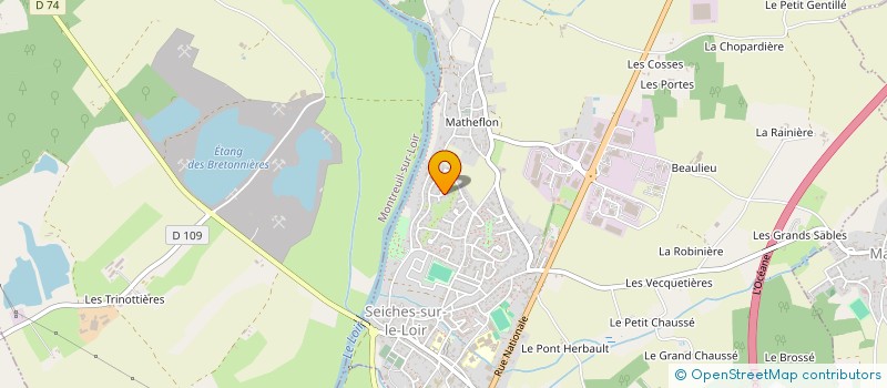 localisation de l'entreprise MAISON D'ASSISTANTES MATERNELLES CABRIOLE ET GALINETTE à SEICHES-SUR-LE-LOIR