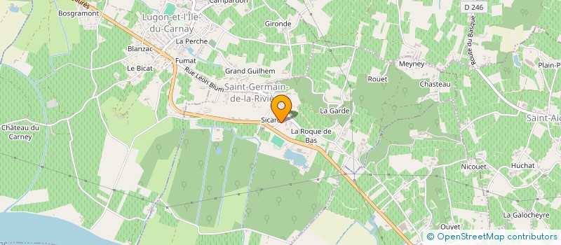 localisation de l'entreprise MAISON D'ASSISTANTS MATERNELS - LE JARDIN DES TENDRESSES  SAINT-GERMAIN-DE-LA-RIVIERE