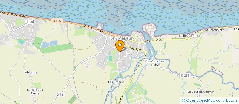 localisation de l'entreprise MAISON D'ASSISTANTS MATERNELS LE P'TIT VIVIER.  LE VIVIER-SUR-MER