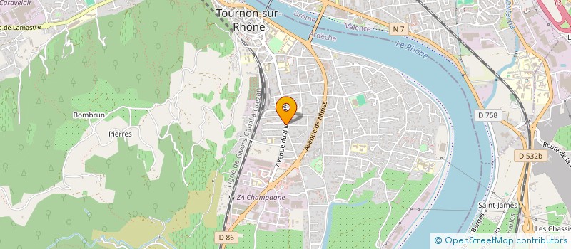 localisation de l'entreprise MAISON D'EDITION LIBRAIRIE IMPRIMERIE à TOURNON-SUR-RHONE