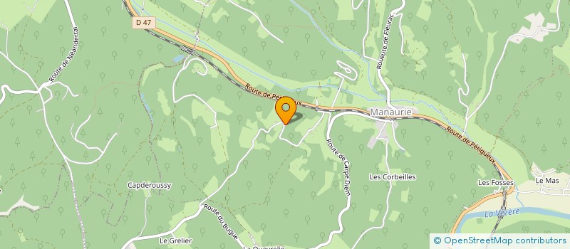 localisation de l'entreprise MAISON D'HOTES LES EAUX VIVES  LES EYZIES