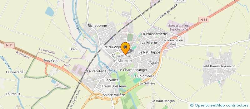localisation de l'entreprise MAISON DE BEAUTE MADAME MATHE à MAUZE-SUR-LE-MIGNON